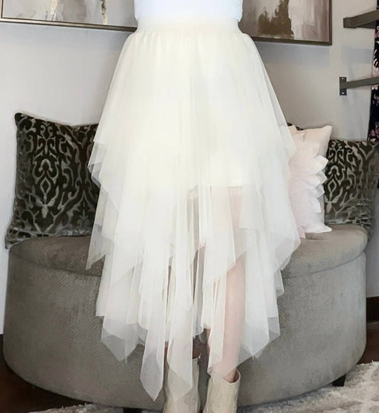 Origami - Anna Lined Tiered Mesh Skirt