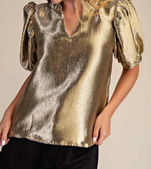 Glam - Bubble Sleeve Top