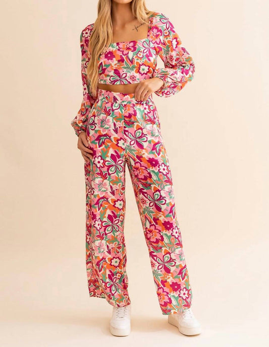 Le Lis - Painted Petals Crop Top