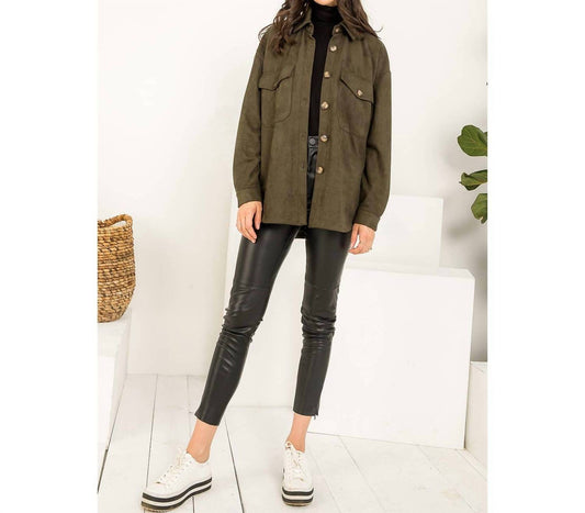 Thml - Suede Button Up Jacket