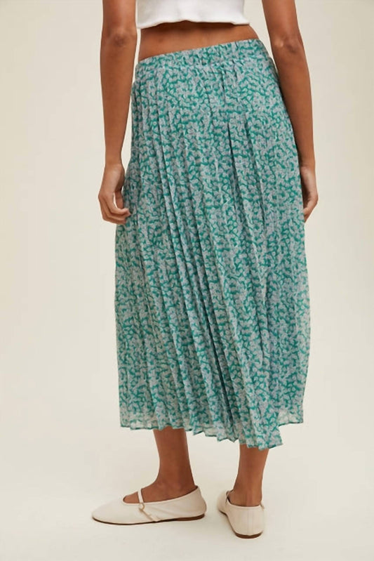 Wishlist - Pleated Floral Midi Skirt