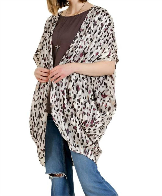 Umgee - Animal Print Cocoon Kimono