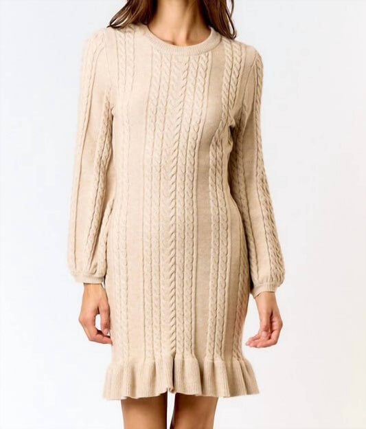 Lalavon - Adrienne Sweater Open Back Sweater Dress