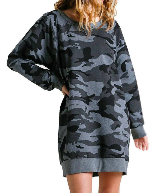Umgee - Camo Raw Edge Dress