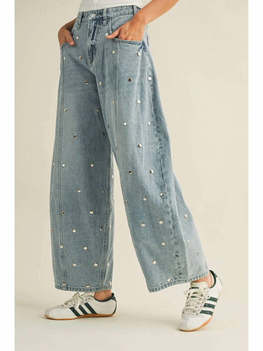 Klesis - Studded Barrel Jeans