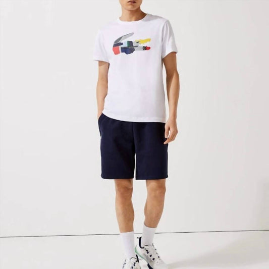 Lacoste - Sport Patchwork Crocodile Print Tee