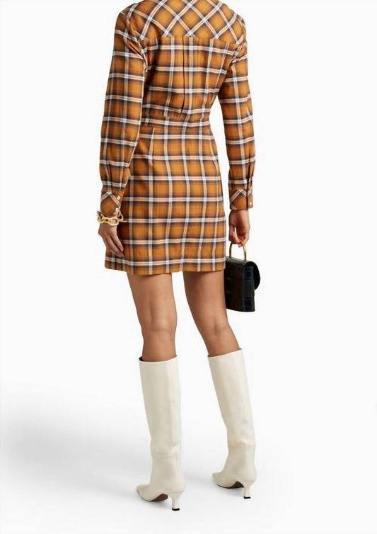 Veronica Beard - Fern Checked Cotton Flannel Mini Shirt Dress