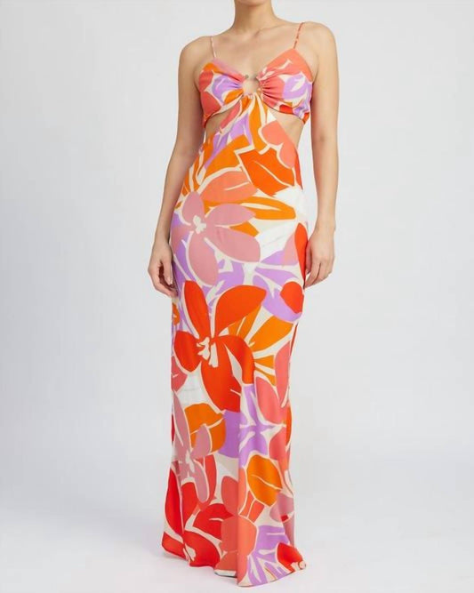 Emory Park - Floral Cut Out Maxi Dress