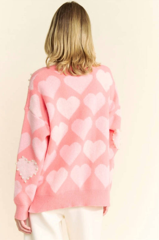 Davi & Dani - Pearly Heart Sweater
