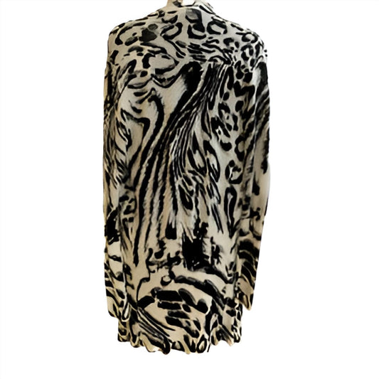 Adore - Hand Painted High Low Checkered Cardigan