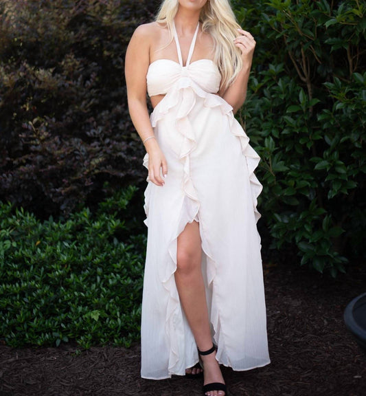 Privy - Women's Sarah Halter Neck Maxi Dress