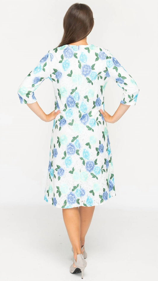 Kmw - Floral A-line Midi Dress