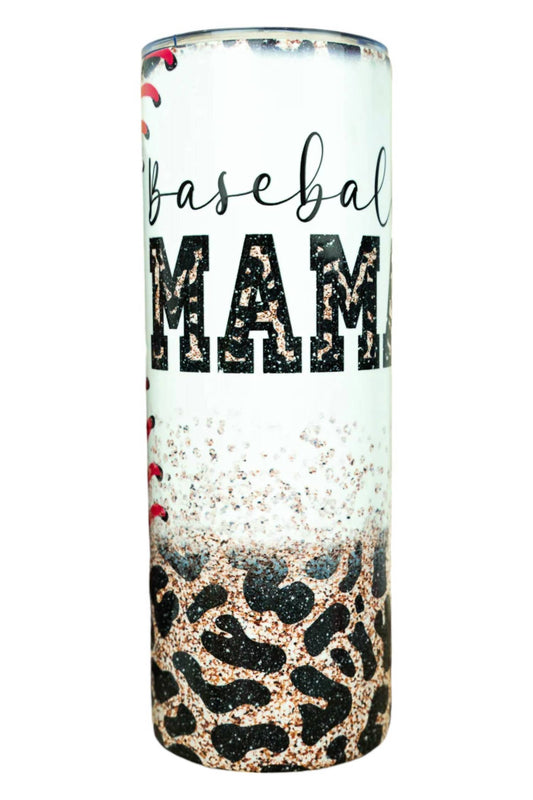 White Label - Baseball Mama Leopard Tumbler