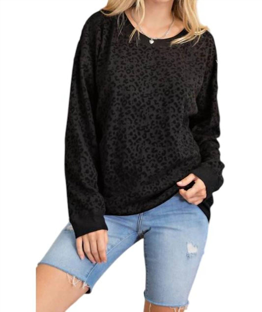 Kori - Animal Flocked Velvet Top
