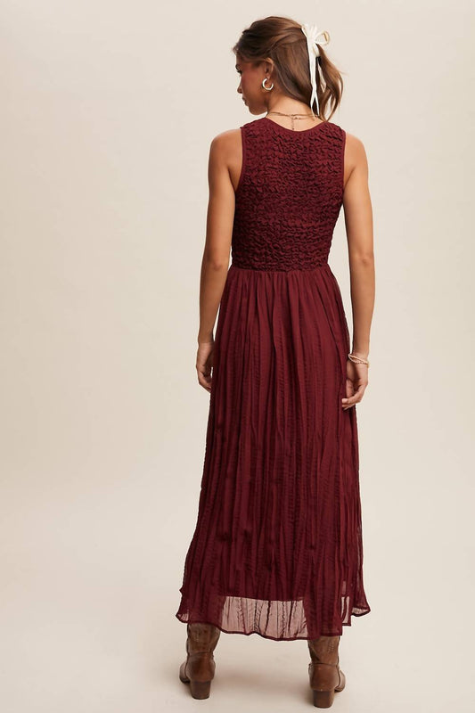 Listicle - A Twist Of Fate Textured Maxi Dress