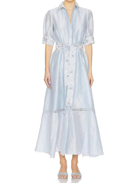 La Fuori - Puff Silk Linen Sequins Dress