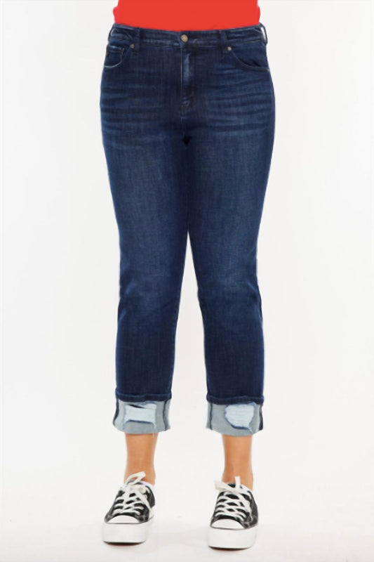 Kancan - Raven Mid Rise Skinny Straight Leg Jean - Plus