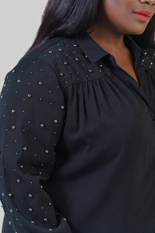 Nic + Zoe - Constellation Button Down Shirt - Plus
