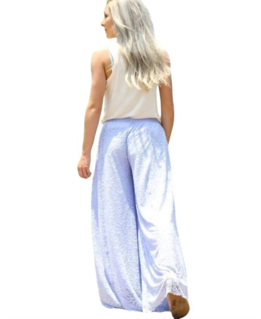 L&B Creations - Wide Leg Floral Lace Palazzo Pants