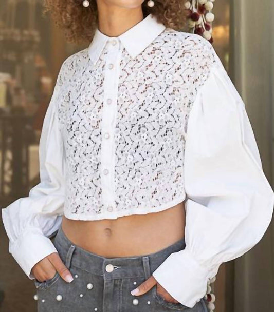 Pol - Lace Button Down