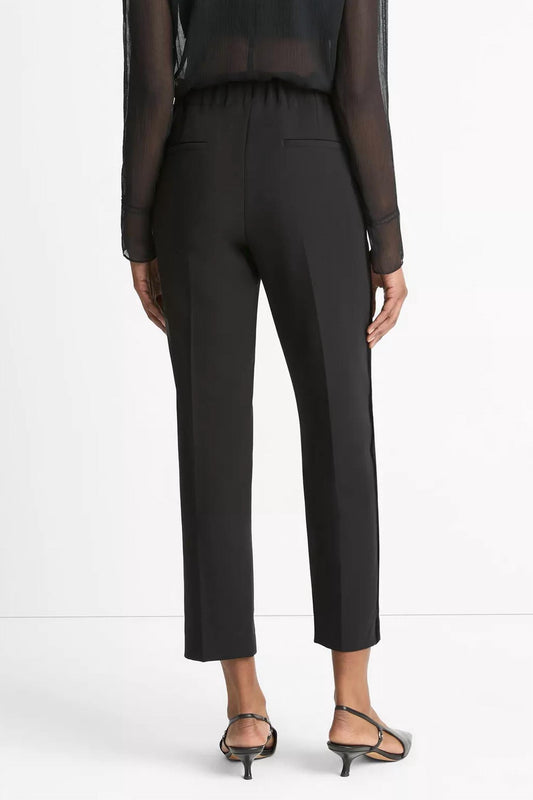 Vince - Velvet-trim Pull-on Pants