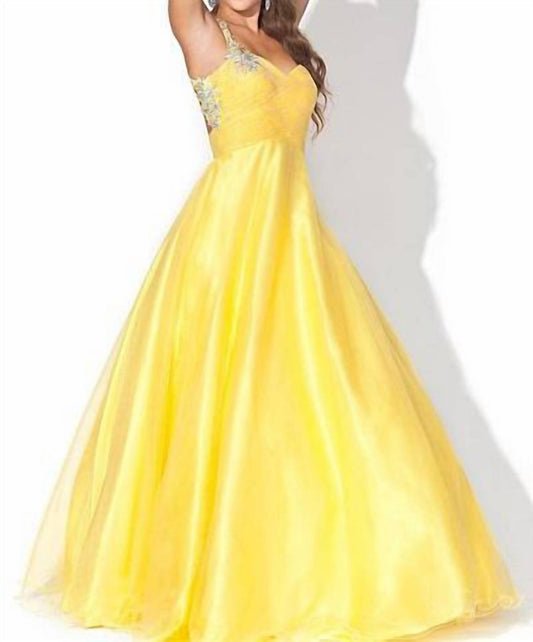 Blush Prom - Crystal Embellished Tulle Ballgown