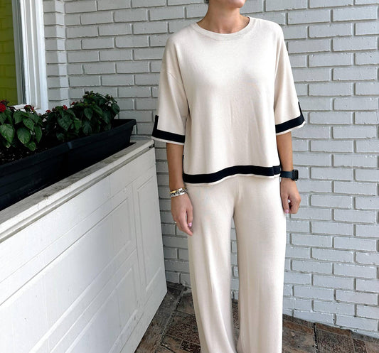 Entro - Getaway Knit Top And Pant Set