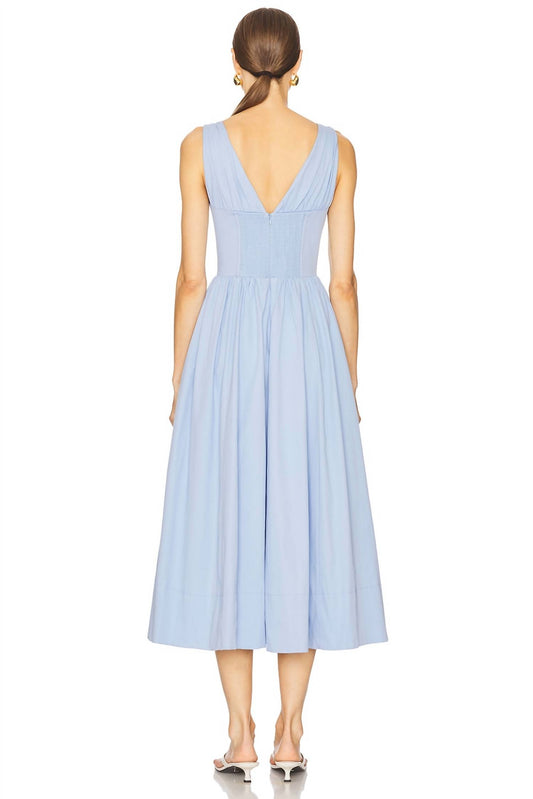 Astr - Maili Corset Poplin Midi Dress