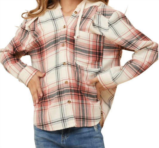 Vintage Havana - Kid's Flannel Shirt With Hood