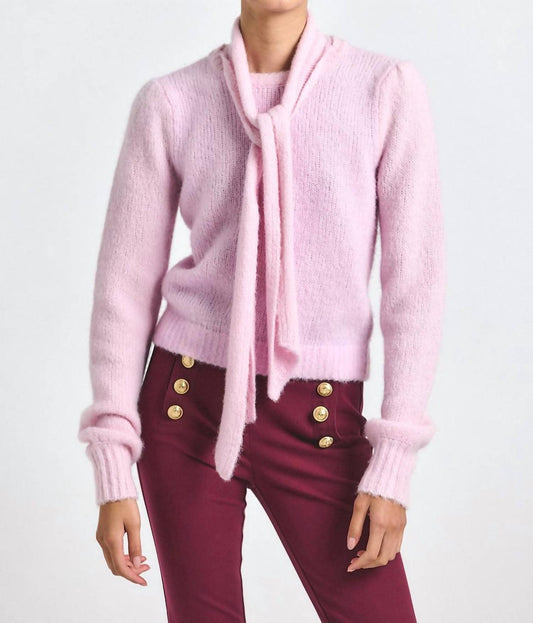 Derek Lam 10 Crosby - Plush Knit Tie Neck Sweater