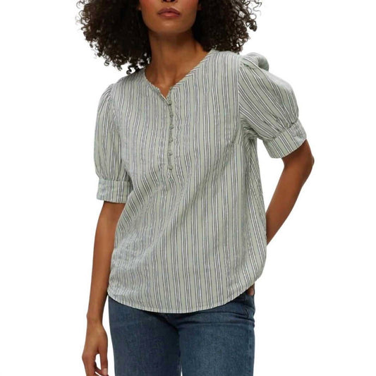 Michael Stars - Simone Puff Sleeve Striped Top