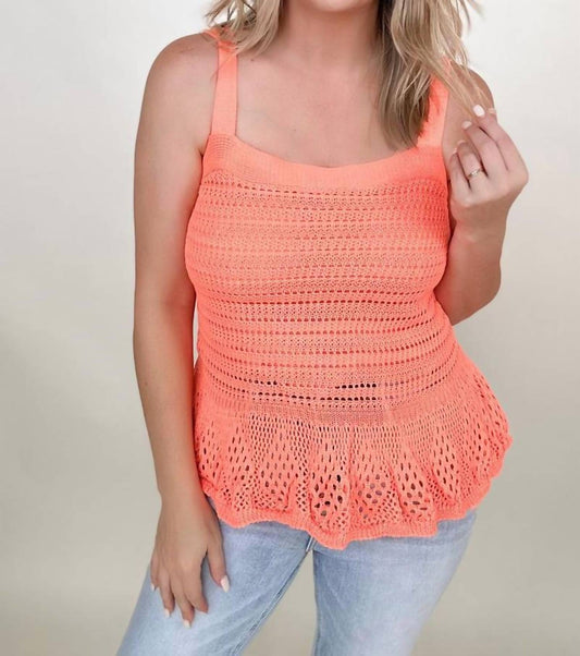 Davi & Dani - Knit Peplum Tank Top