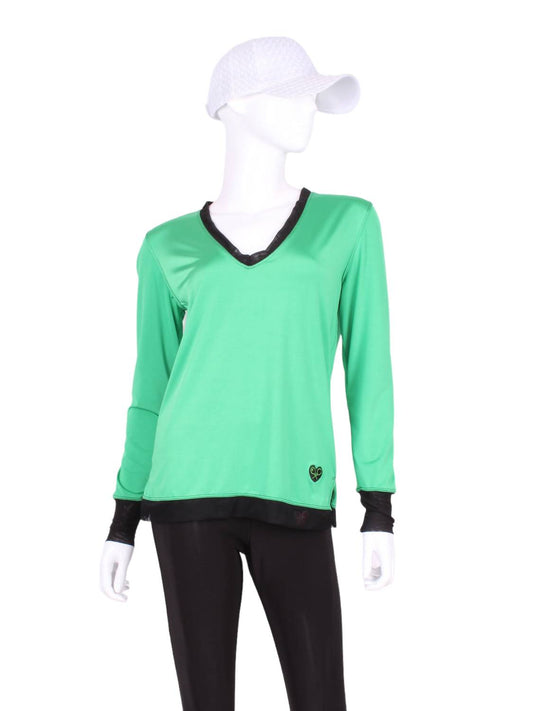 Love Love Tennis - Women's Long Sleeve Very Vee Tee
