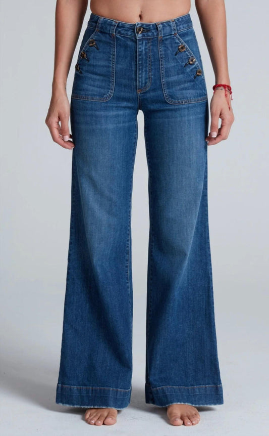 Askk Ny - Brickhouse Mid Rise Wide Leg Jeans