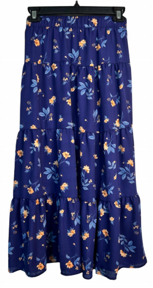 Aqua - Tiered Midi Skirt