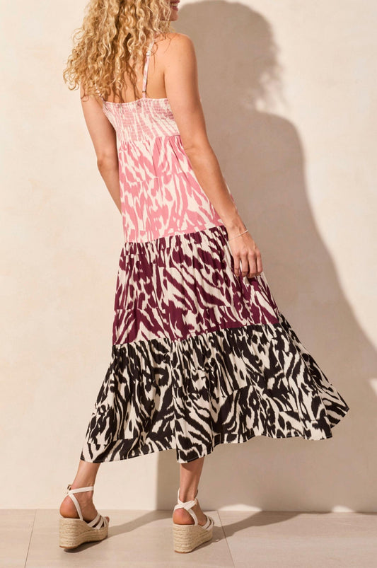 Tribal - Tiered Multi Color Maxi Dress
