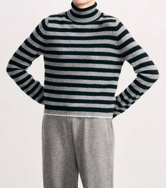 Jumper1234 - Little Stripe Roll Collar Sweater