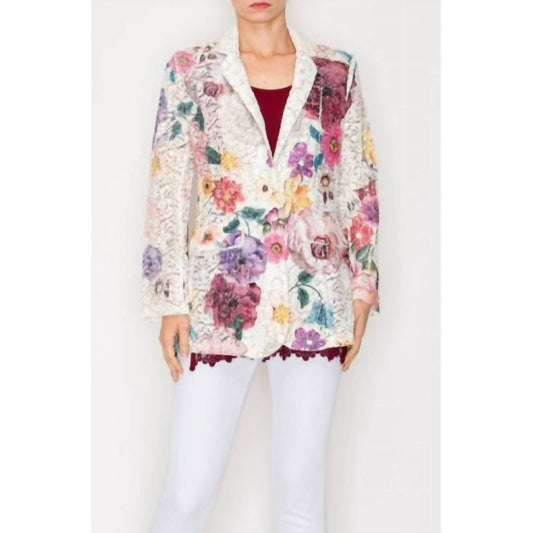 Origami - Women's Lace Floral Blazer