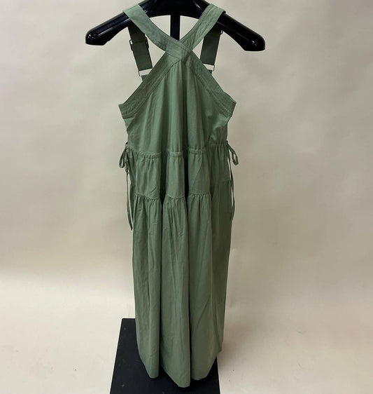 Madewell - Halter Tiered Cotton Poplin Midi Dress