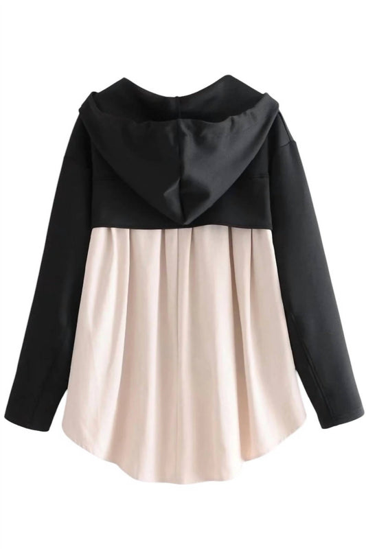 Sundayup - McKenna Contrast Front Zipper Hoodie Jacket