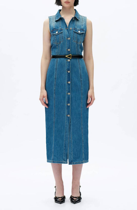 Bayeas - Julia Sleeveless Denim Maxi Dress