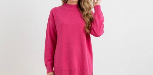 Lavender J - Mockneck Long Sleeve Sweater