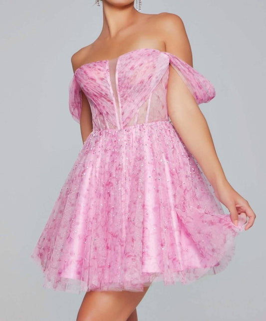 Jovani - Off The Shoulder Corset Bodice Dress