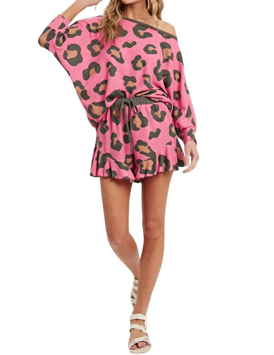 Bluivy - Pebbles Leopard Print Lounge Boatneck Top