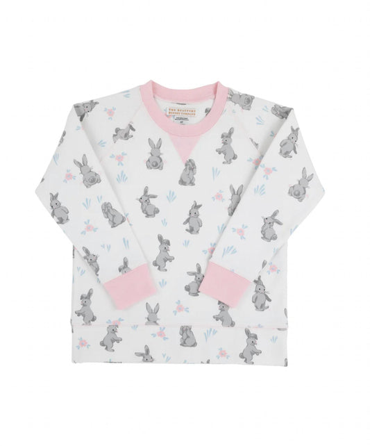 The Beaufort Bonnet Company - Girl's Cassidy Comfy Crewneck Broad St. Bunnies