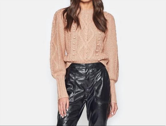 Joie - Bia Cable-knit Puff-sleeve Sweater