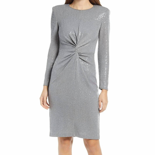 Vince Camuto - Sequin Long Sleeve Sheath Dress