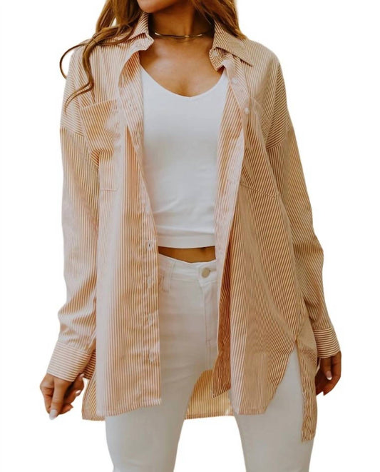 Zenana - Easy On The Eyes Striped Button Up