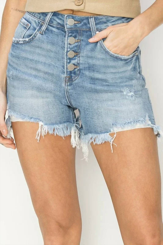 Risen - Step Down Side Hem Shorts