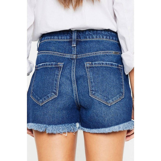 Kancan - High Rise No Stitch Frayed Hem Shorts